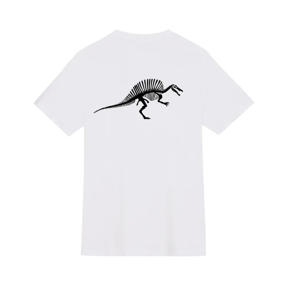 Spinosourus short sleeve black T-shirt or white shirt (back)