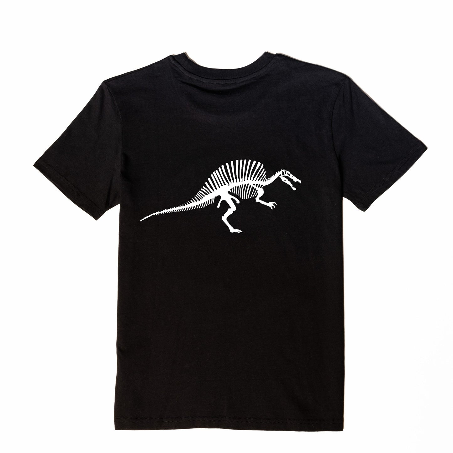 Spinosourus short sleeve black T-shirt or white shirt (back)