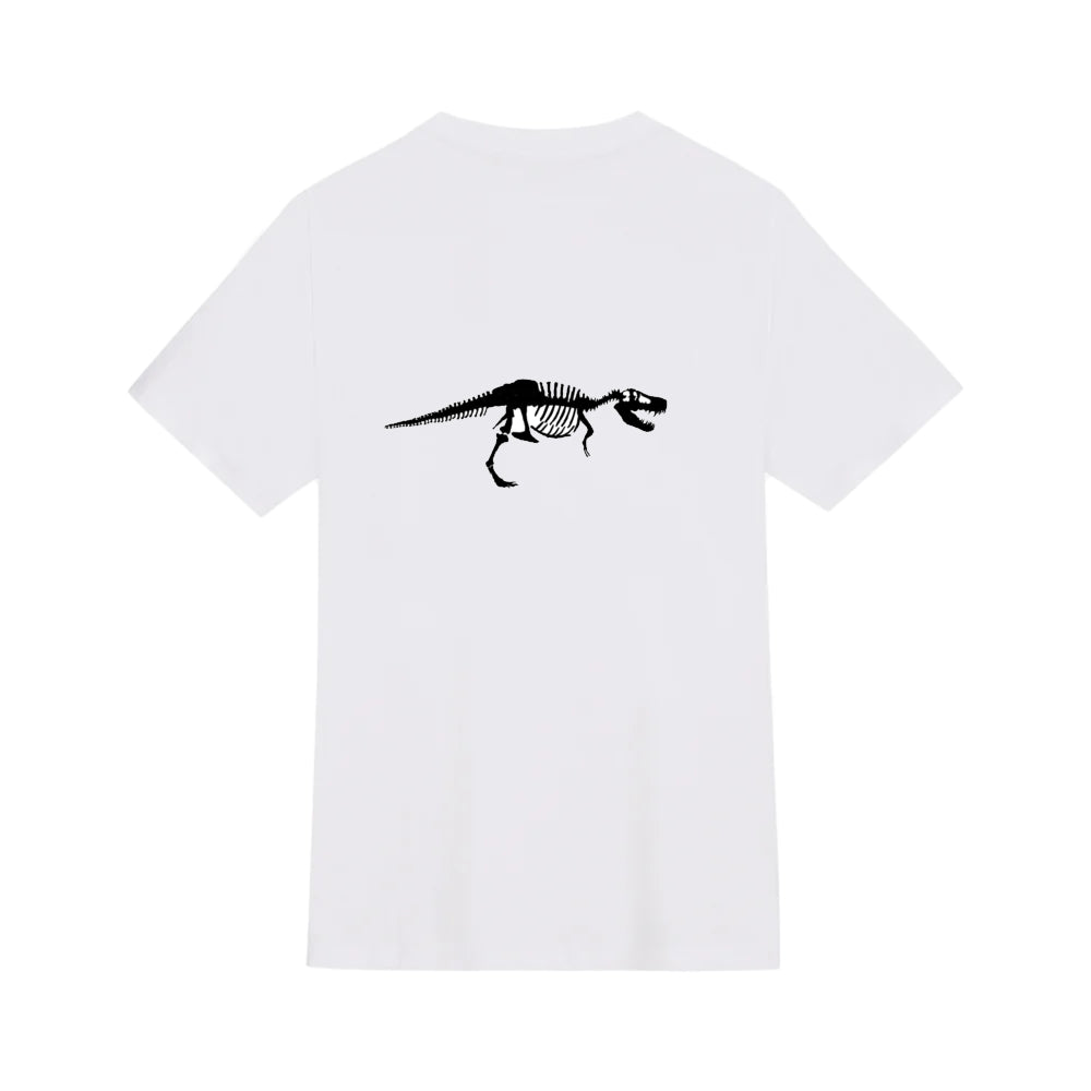 T-rex short sleeve black T-shirt or white shirt(back)